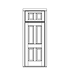 4-panel door with 2-panel transom
Unit Dimension 37-1/2" x 103"
Door Dimension 36" x 79-13/16"
Panels - raised
Glazing - none